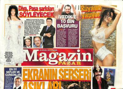 Haber Türk Gazetesi Magazin Eki 29 Eylül 2013 - Ekranın Serseri Aşıkları, Recep İvedike 10 Bin Başvuru GZ107432 - 1