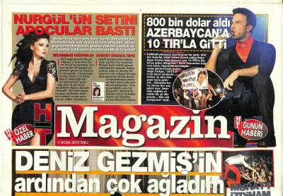 Haber Türk Gazetesi Magazin Eki 3 Ocak 2012 - Tarkan , 800 Bin Dolar Aldı Azerbaycana 10 Tırla Gitti GZ109350 - 1