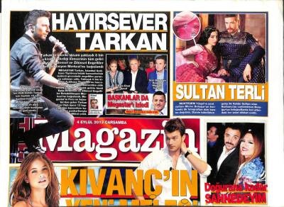 Haber Türk Gazetesi Magazin Eki 4 Eylül 2013 - Kıvanç Tatlıtuğun Yeni Meleği GZ104814 - 1
