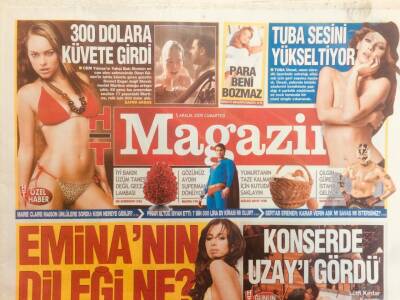 Haber Türk Gazetesi Magazin Eki 5 Aralık 2009 - Demet Evgar 300 Dolara Küvete Girdi, Eminanın Dileği Ne?, Konserde Uzayı Gördü GZ40169 - 1