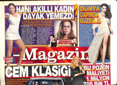 Haber Türk Gazetesi Magazin Eki 5 Mart 2013 - Hani Akıllı Kadın Dayak Yemezdi * Hülya Avşar GZ100939 - 2