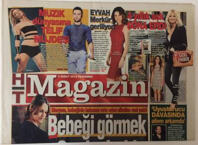 Haber Türk Gazetesi Magazin Eki 6 Şubat 2014 - Meryem Uzerli Bebeğinin Babasının Veto Eden Ailesine Rest Çekti GZ28294 - 1