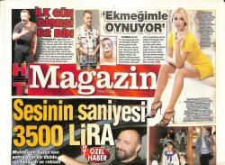 Haber Türk Gazetesi Magazin Eki 7 Ekim 2014 - Şevval Samdan Zeybek Şov - Halit Ergençin Sesinin Saniyesi 3500 Lira GZ100206 - 2