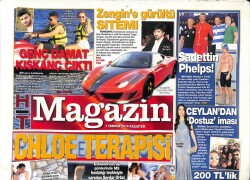 Haber Türk Gazetesi Magazin Eki 7 Temmuz 2014 - Serdar Ortaç-Chloe Terapisi - Tolga Zengine Gürültü Sitemi GZ100070 - 2