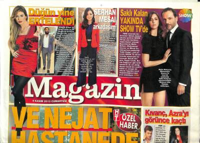 Haber Türk Gazetesi Magazin Eki 9 Kasım 2013 - Kıvanç Tatlıtuğ , Azra Akını Görünce Kaçtı GZ100476 - 2