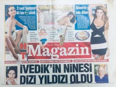 Haber Türk Gazetesi Magazin Eki 9 Nisan 2009 - Recep İvedikin Ninesi Dizi Yıldızı Oldu GZ40622 - 1