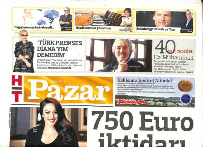 Haber Türk Gazetesi Pazar Eki 1 Şubat 2015 - Tuncel Kurtiz Hep 77 Yaşındaydı-750 Euro İktidarı GZ105772 - 1