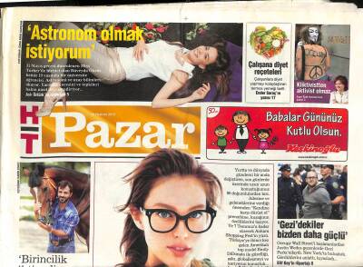 Haber Türk Gazetesi Pazar Eki 16 Haziran 2013 - Dave Grohlun Parçalanmış Gitarı - Paris Jackson Neden İntihara Kalkıştı ? GZ124790 - 1