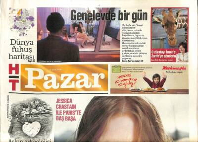 Haber Türk Gazetesi Pazar Eki 16 Şubat 2014 - Jessica Chastain İle Pariste Baş Başa GZ116394 - 1