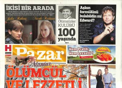 Haber Türk Gazetesi Pazar Eki 22 Kasım 2015 - Ölümsüzler Kulübü 100 Yaşında - Haldun Taner - Aziz Nesin - Melih Cevdet Anday GZ117124 - 1