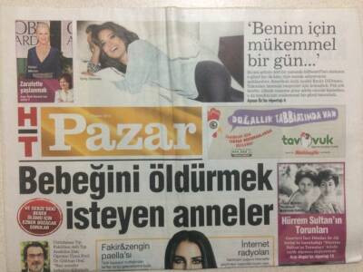 Haber Türk Gazetesi Pazar Eki 3 Kasım 2013 - Bebeğini Öldürmek İsteyen Anneler GZ29696 - 1