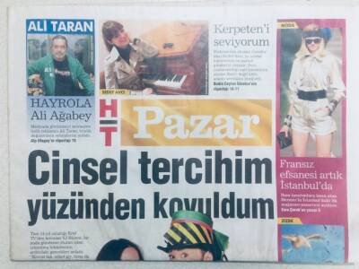 Haber Türk Gazetesi Pazar Eki 6 Aralık 2009 - VJ BülentCinsel Tercihim Yüzünden Kovuldum GZ40620 - 1