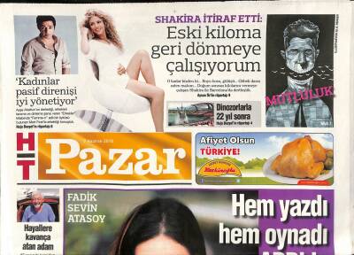Haber Türk Gazetesi Pazar Eki 7 Haziran 2015 - Shakira İtiraf Etti Eski Kiloma Geri Dönmeye Çalışıyorum GZ116697 - 1