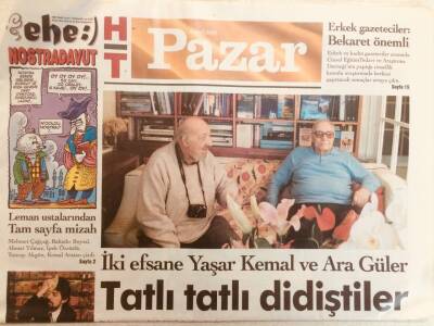 Haber Türk Gazetesi Pazar Eki 8 Mart 2009 - İki Efsane Yaşar Kemal Ve Ara Güler GZ40182 - 1