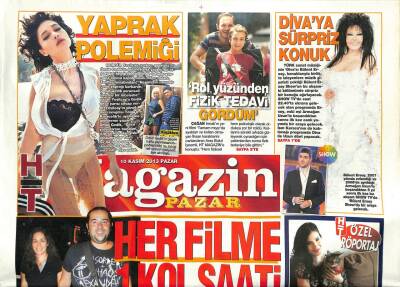Haber Türk Gazetesi Pazar Magazin Eki 10 Kasım 2013 - Divaya Sürpriz Konuk Bülent Ersoy GZ100530 - 1
