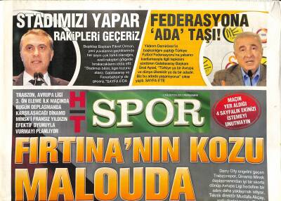 Haber Türk Gazetesi Spor Eki 1 Ağustos 2013 - Fırtınanın Kozu Malouda GZ125003 - 1