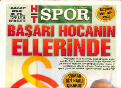 Haber Türk Gazetesi Spor Eki 15 Eylül 2011 - Potada Avrupaya NBA Müjdesi - Rıza Kayaalp Efsane Olacağım GZ116782 - 1