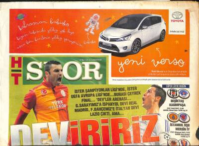 Haber Türk Gazetesi Spor Eki 16 Mart 2013 - Huzurlarda Duncan Usta ! - Lazio Gel Bakalım GZ124914 - 1