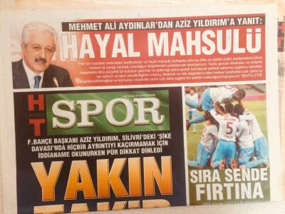 Haber Türk Gazetesi Spor Eki 16 Şubat 2012 - Aziz Yıldırımdan Yakın Takip GZ40152 - 1