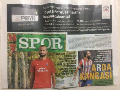 Haber Türk Gazetesi Spor Eki 19 Ekim 2013 - Arda Turan Kancası GZ29698 - 1