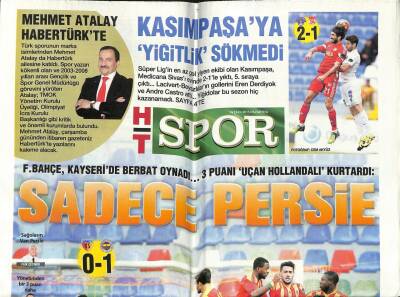 Haber Türk Gazetesi Spor Eki 19 Ekim 2015 - Fenerbahçe , Kayseride Berbat Oynadı... GZ100470 - 1