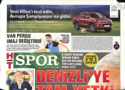 Haber Türk Gazetesi Spor Eki 21 Kasım 2015 - Van Persie İmaj Değiştirdi GZ100855 - 2