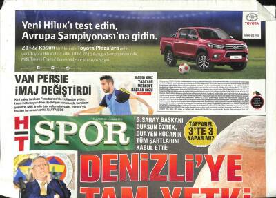 Haber Türk Gazetesi Spor Eki 21 Kasım 2015 - Van Persie İmaj Değiştirdi GZ100855 - 2