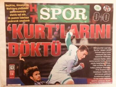 Haber Türk Gazetesi Spor Eki 22 Ekim 2009 - Beşiktaş Kurtlarını Döktü GZ40154 - 1