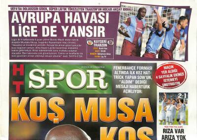 Haber Türk Gazetesi Spor Eki 23 Eylül 2013 - Yanaldan Savunma Tebriği Bravo Beyler GZ116607 - 1