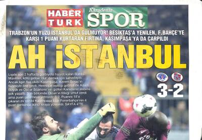 Haber Türk Gazetesi Spor Eki 29 Ekim 2013 - Trabzonun Yüzü İstanbulda Gülmüyor GZ107751 - 1