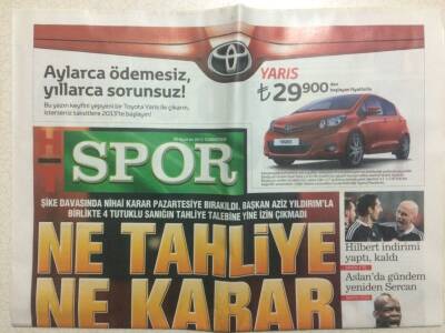Haber Türk Gazetesi Spor Eki 30 Haziran 2012 - Şike Davasında Ne Tahliye Ne Karar GZ29495 - 1
