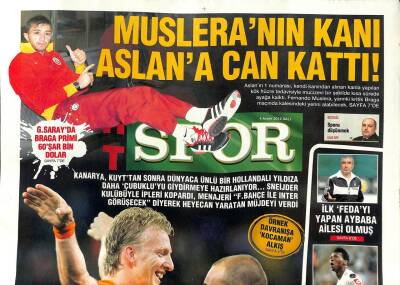 Haber Türk Gazetesi Spor Eki 4 Aralık 2012 - Musleranın Kanı Aslana Can Kattı GZ107449 - 1