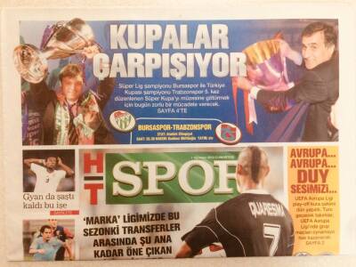 Haber Türk Gazetesi Spor Eki 7 Ağustos 2010 - Top 10da 1 Numara, Kupalar Çarpışıyor GZ40165 - 1