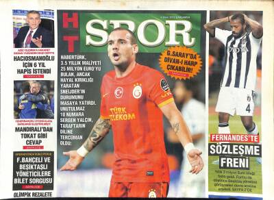 Haber Türk Gazetesi Spor Eki 9 Ekim 2013 - Fernandeste Sözleşme Freni - Pablo Batalla Türk Mü Oluyor ? GZ124974 - 1