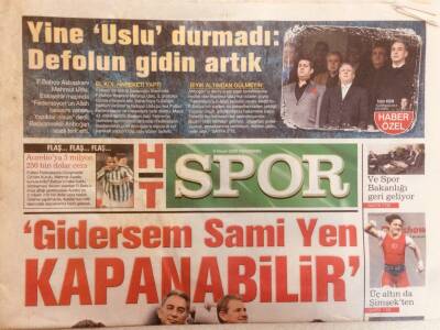 Haber Türk Gazetesi Spor Eki 9 Nisan 2009 - Gidersem Sami Yen Kapanabilir GZ40158 - 1