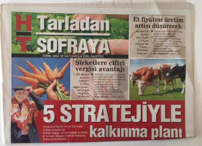 Haber Türk Gazetesi Tarladan Sofraya Eki 11 Temmuz 2013 - 5 Stratejiyle Kalkınma Planı GZ28048 - 1