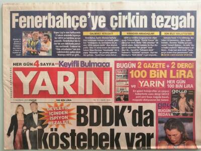 Haber Türk Yarın Gazetesi 1 Haziran 2003 Sertabın Ağabeyi Büyük Aşkına Döndü -GZ37604 - 1