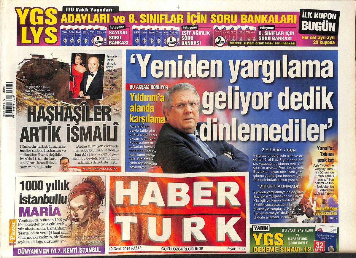 Habertürk Gazetesi 19 Ocak 2014 - Ağaoğlu'na İzin Yok - El Kaide Sınırda GZ153903 - 1