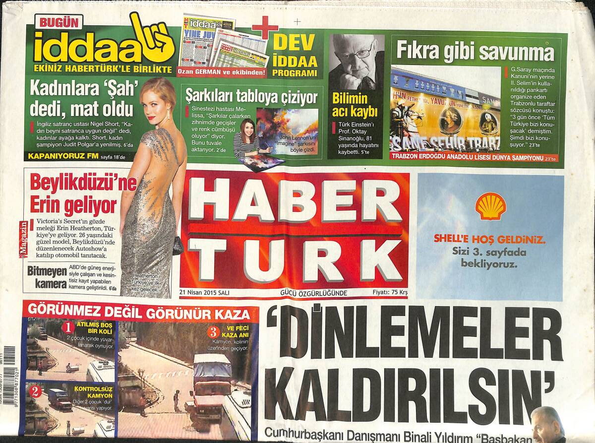 Habertürk Gazetesi 21 Nisan 2015 - 50 Bin Polisin Listesi İstendi - KPSS 2. Dalga GZ153901 - 1