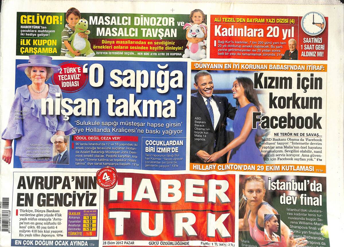 Habertürk Gazetesi 28 Ekim 2012 - Obama 