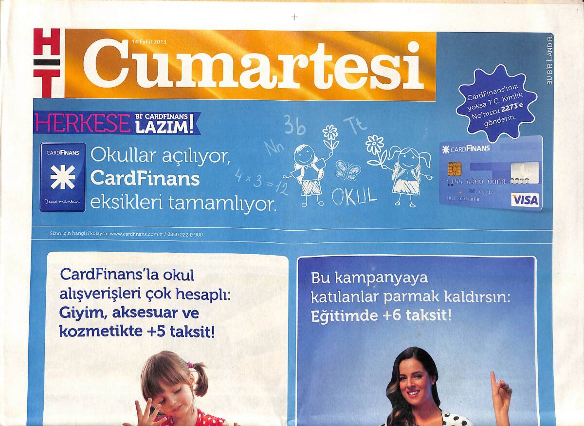 Habertürk Gazetesi Cumartesi Eki 14 Eylül 2013 - THY Zirveye Uçuyor - Zeugma'da Yeni Yüzler GZ138541 - 1