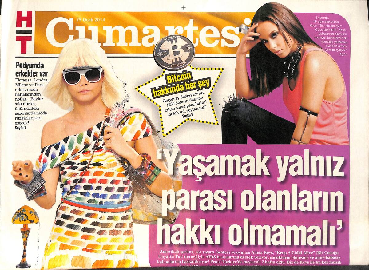 Habertürk Gazetesi Cumartesi Eki 25 Ocak 2014 - Alicia Keys ''Yaşamak Yalnız Parası Olanların Hakkı Olmamalı'' GZ159919 - 1