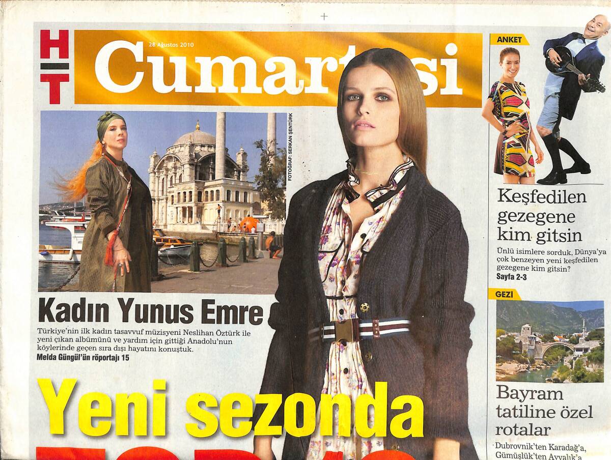 Habertürk Gazetesi Cumartesi Eki 28 Ağustos 2010 -Modern Çağın Kadın Yunus Emre'si - İki Teker Üstünde 250 Bin Kilometre GZ137054 - 1