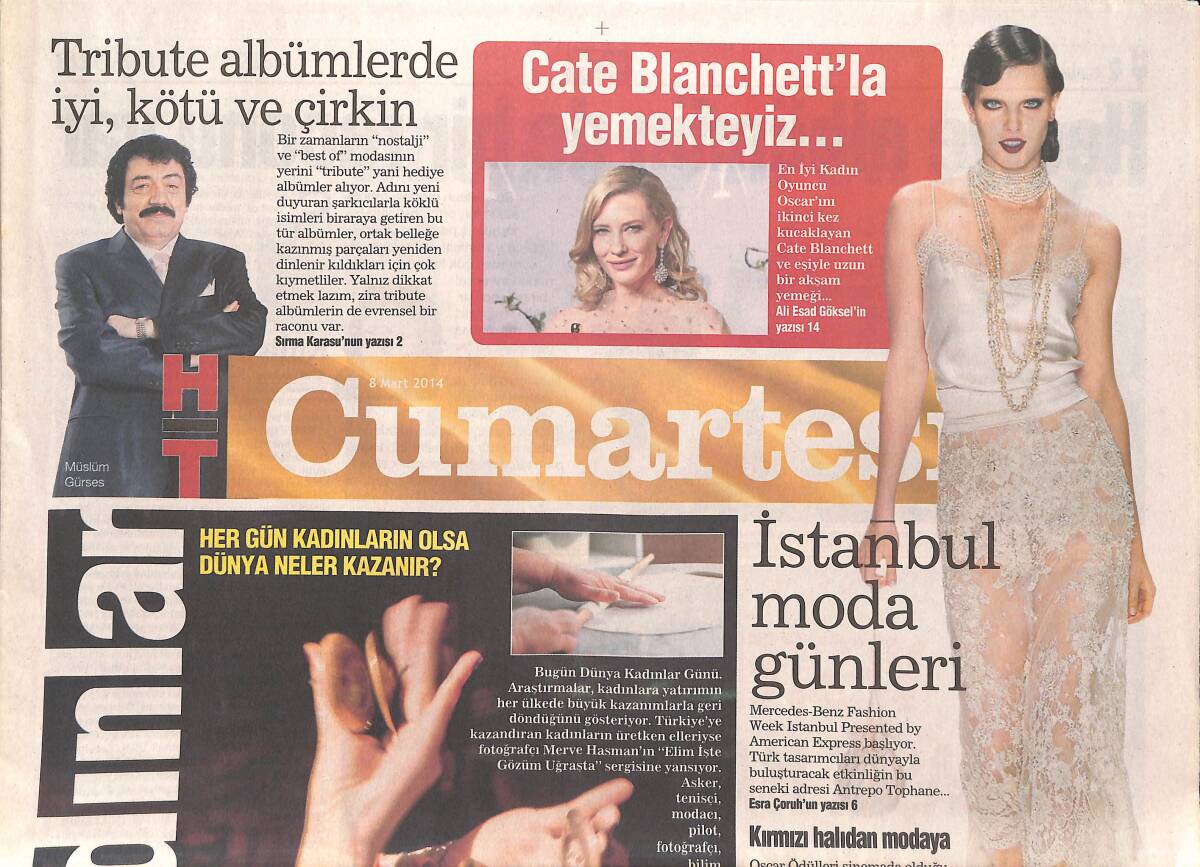 Habertürk Gazetesi Cumartesi Eki 8 Mart 2014 - İstanbul Moda Günleri - En İyi 10 Business GZ136499 - 1