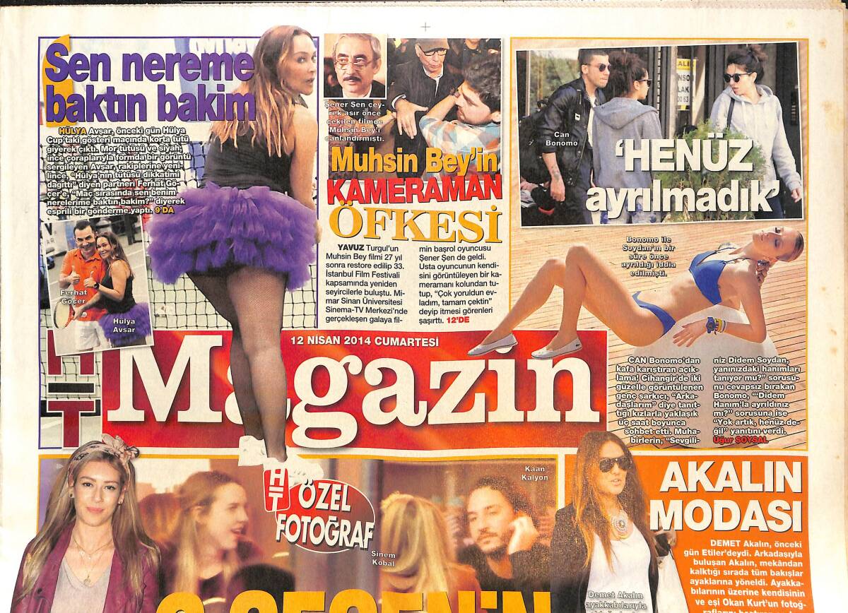 Habertürk Gazetesi Magazin Eki 12 Nisan 2014 - Hülya Avşar 