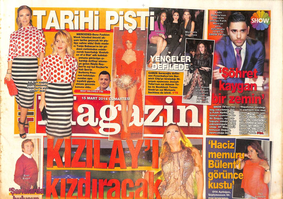 Habertürk Gazetesi Magazin Eki 15 Mart 2014 - Kadir Doğulu: Şöhret Kaygan Bir Zemin - Demet Akalın: Kızılay'ı Kızdıracak GZ135866 - 1