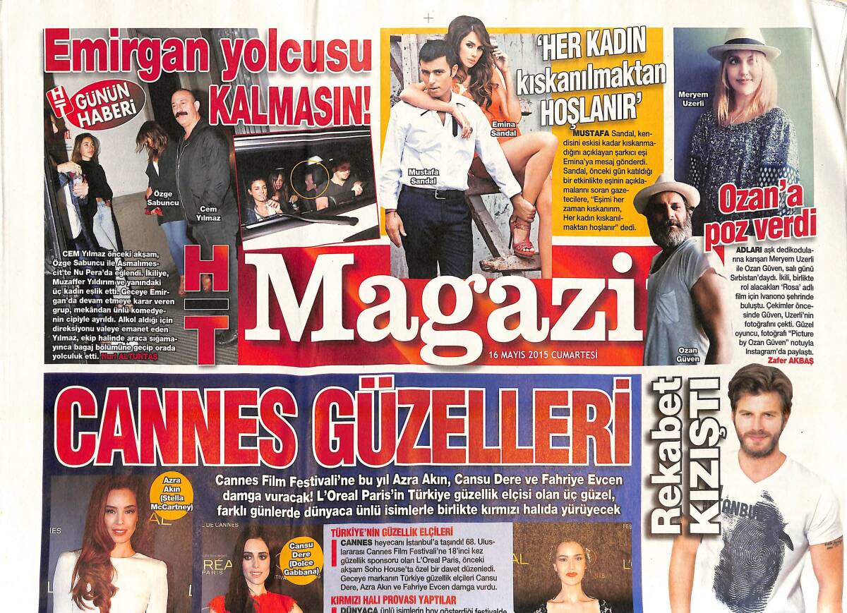 Habertürk Gazetesi Magazin Eki 16 Mayıs 2015 - Mustafa Sandal 