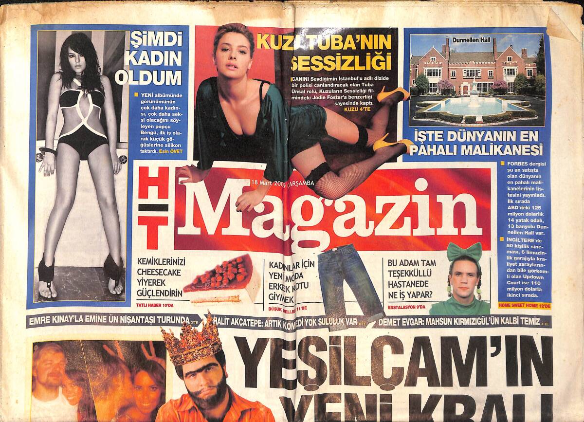Habertürk Gazetesi Magazin Eki 18 Mart 2009 - Yeşilçam'ın Yeni Kralı Recep İvedik - Fahriye Evcen Ceviz Ağacı'na Çıkıyor GZ135875 - 1