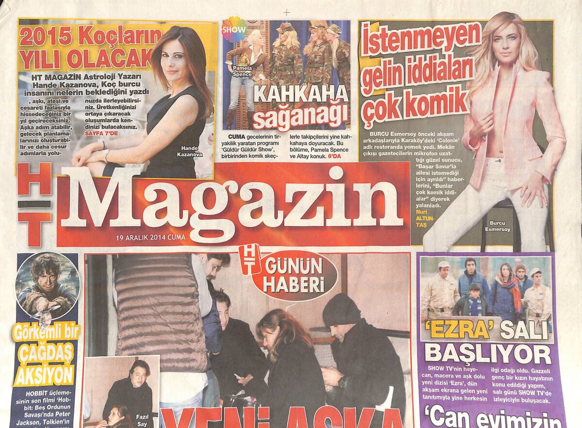 Habertürk Gazetesi Magazin Eki 19 Aralık 2014 - Burcu Esmersoy 