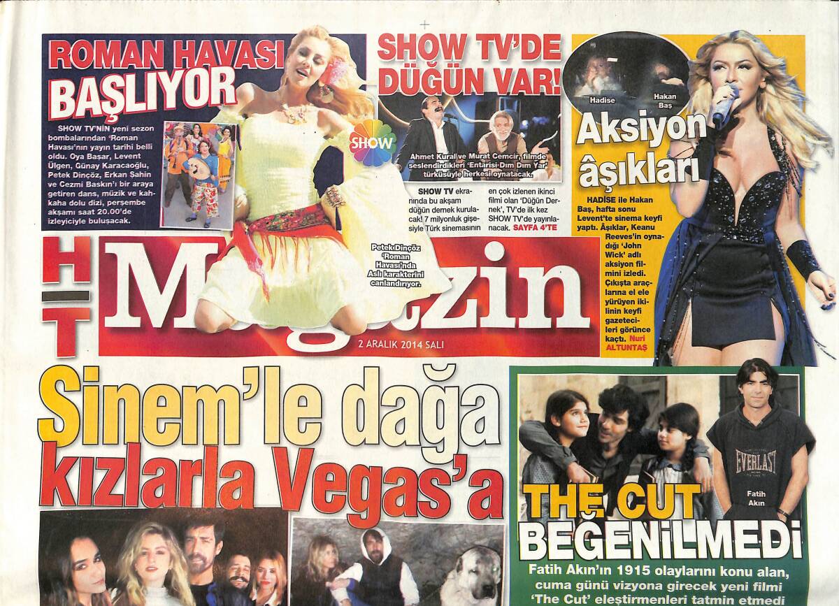 Habertürk Gazetesi Magazin Eki 2 Aralık 2014 - Şevval Sam'dan Özel Beste - Hande Yener'in Klibi Demet'i Kaçırttı GZ153910 - 1